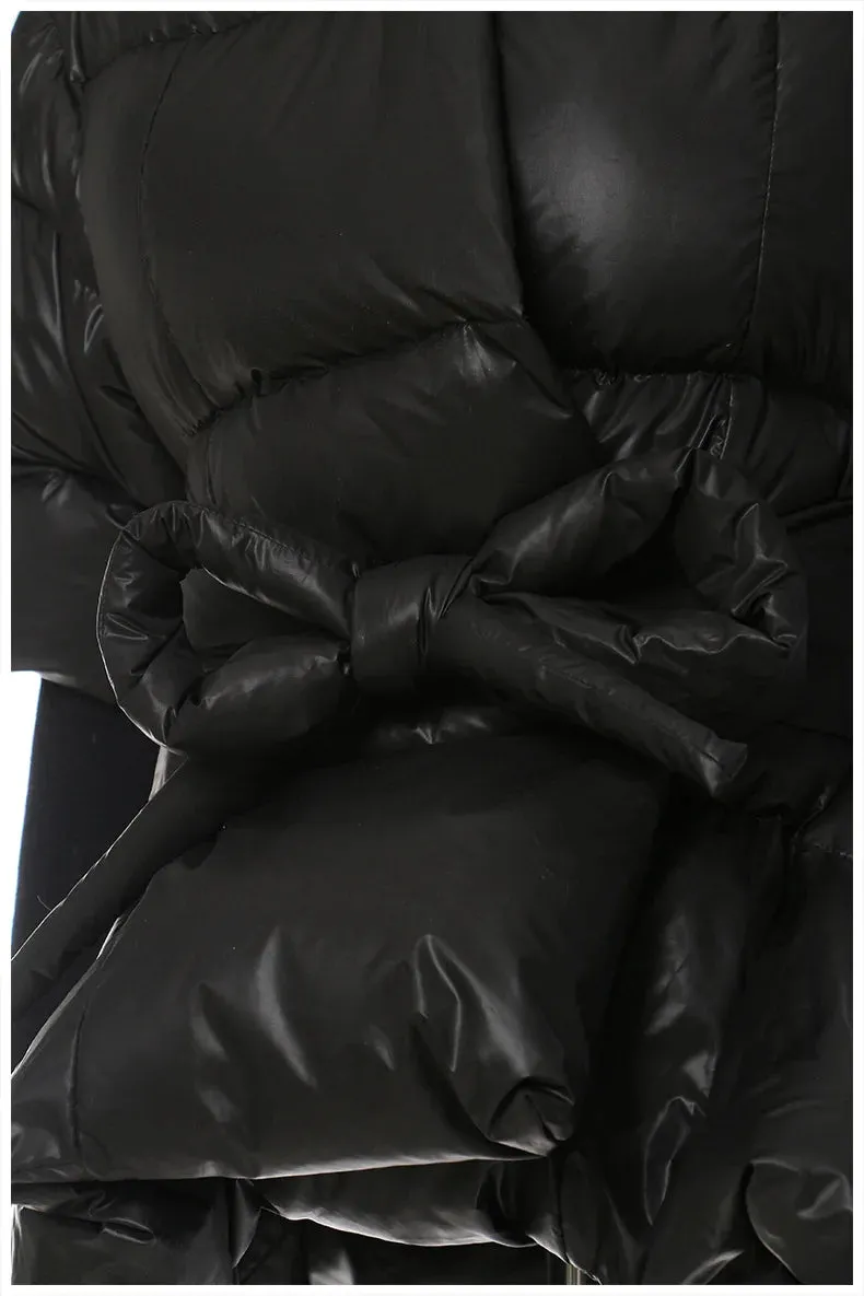 Knitted Quilted Parka Puffer Jacket