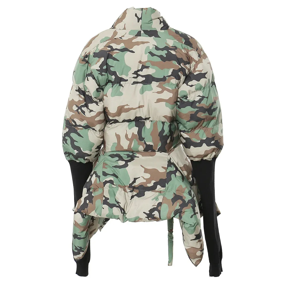Knitted Quilted Parka Puffer Jacket