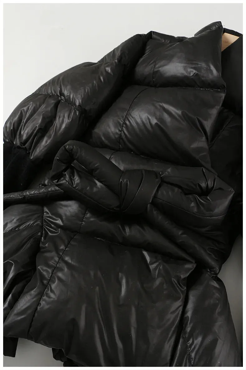 Knitted Quilted Parka Puffer Jacket