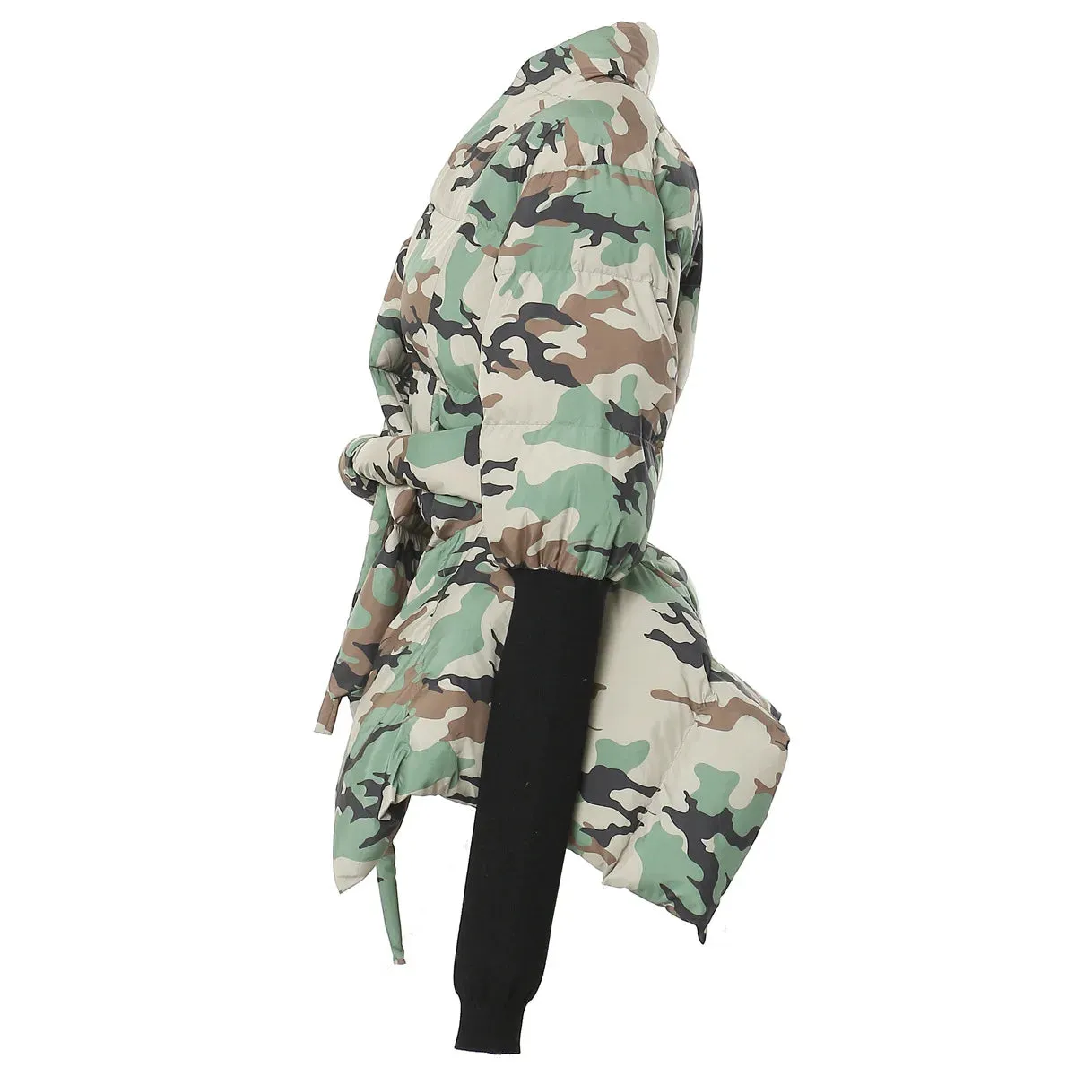 Knitted Quilted Parka Puffer Jacket
