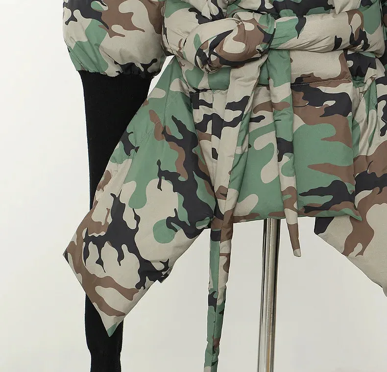 Knitted Quilted Parka Puffer Jacket