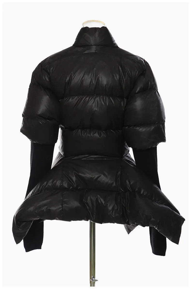 Knitted Quilted Parka Puffer Jacket