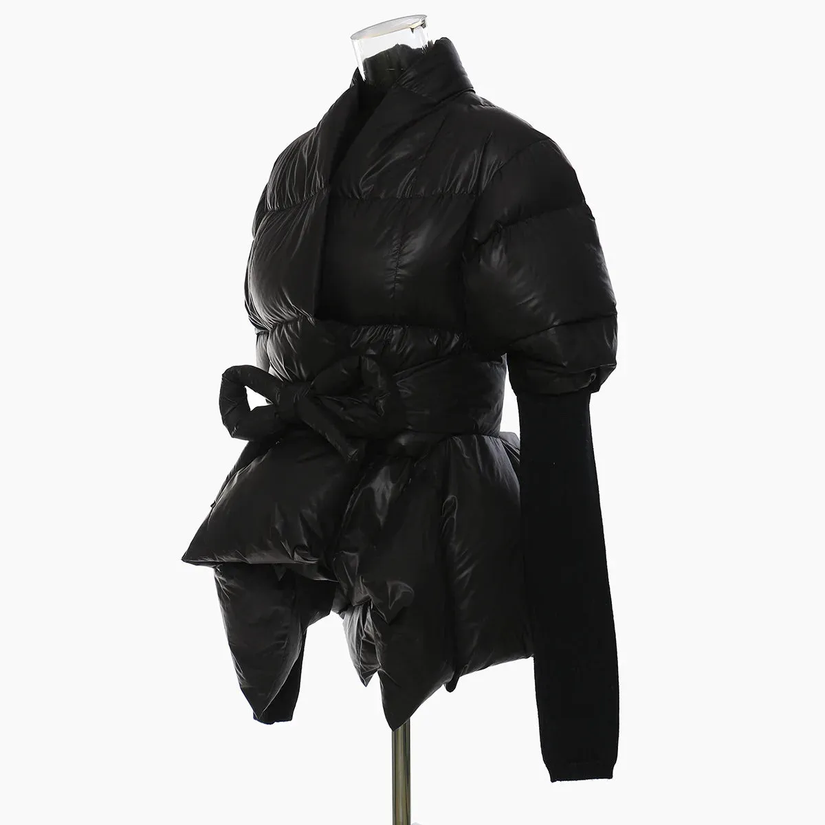 Knitted Quilted Parka Puffer Jacket