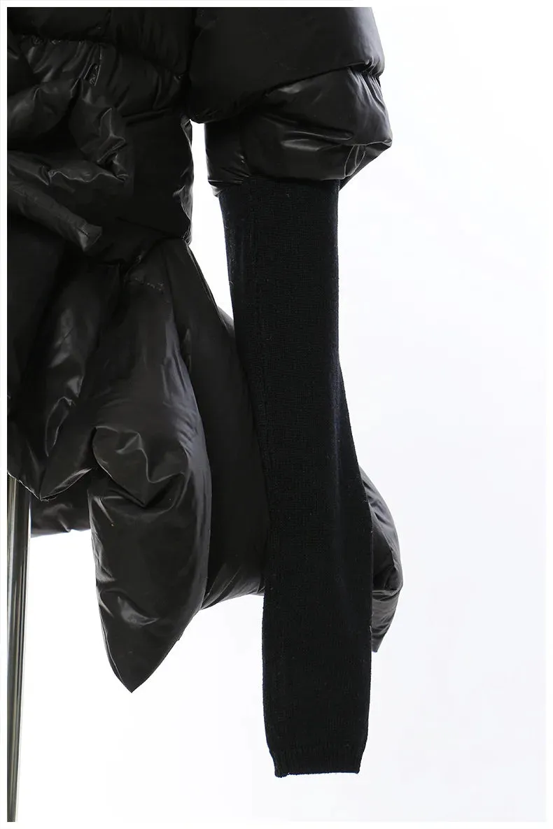 Knitted Quilted Parka Puffer Jacket