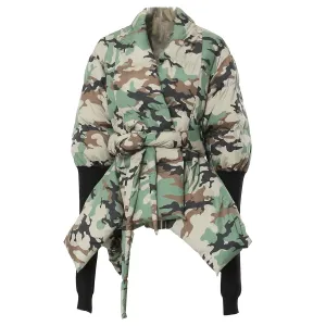 Knitted Quilted Parka Puffer Jacket