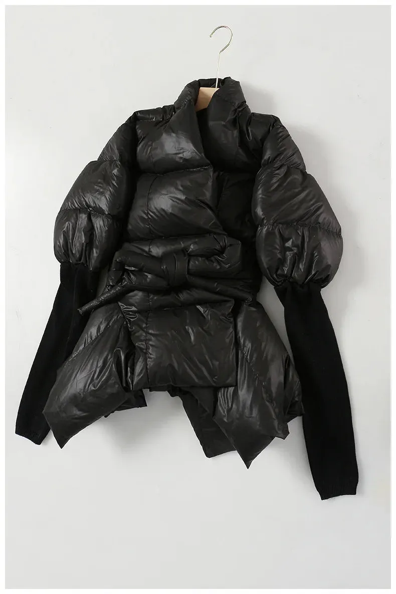 Knitted Quilted Parka Puffer Jacket