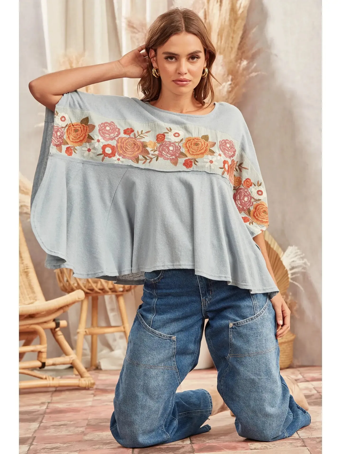 Lainey Poncho Top