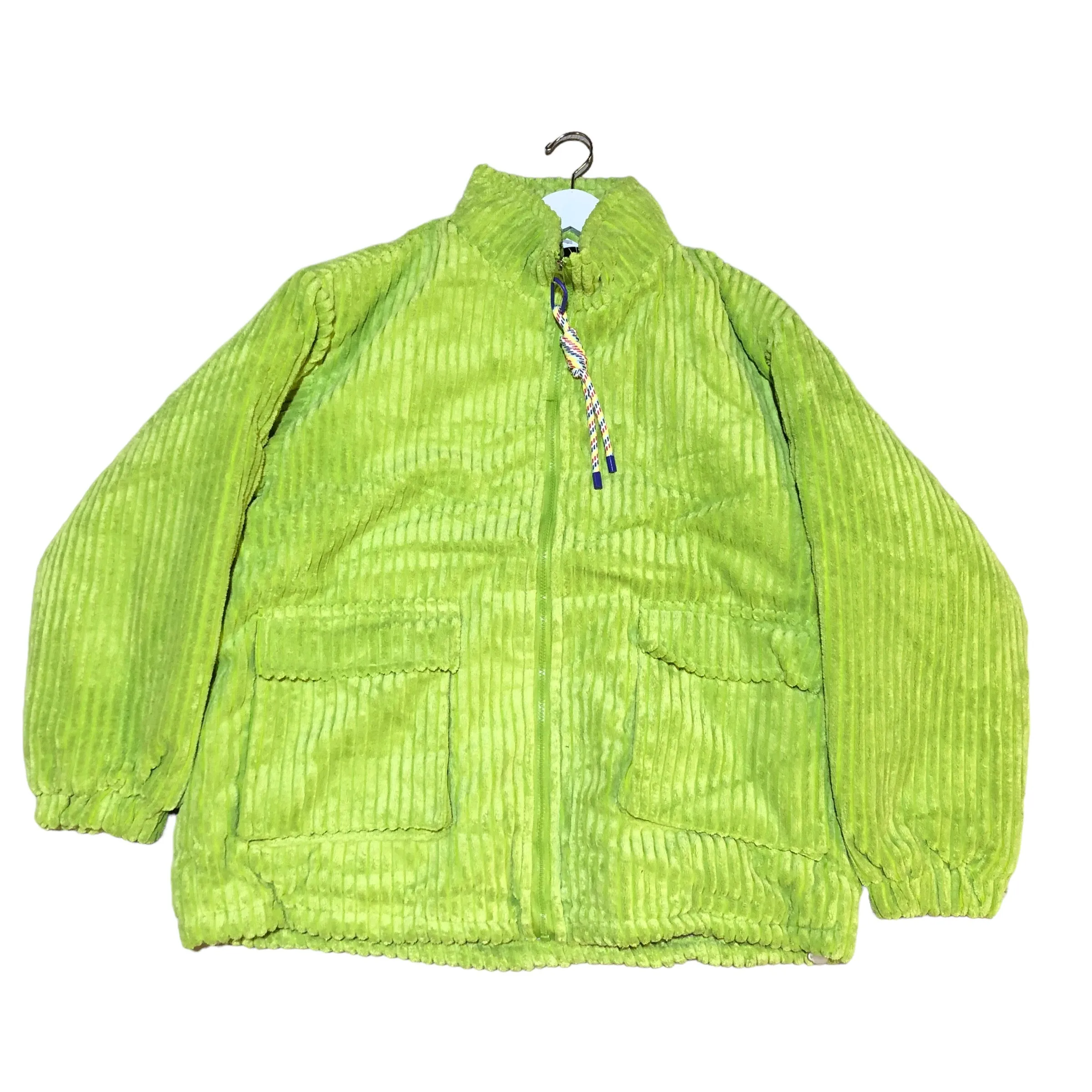 Lime Green CorderoyPuffer Jacket