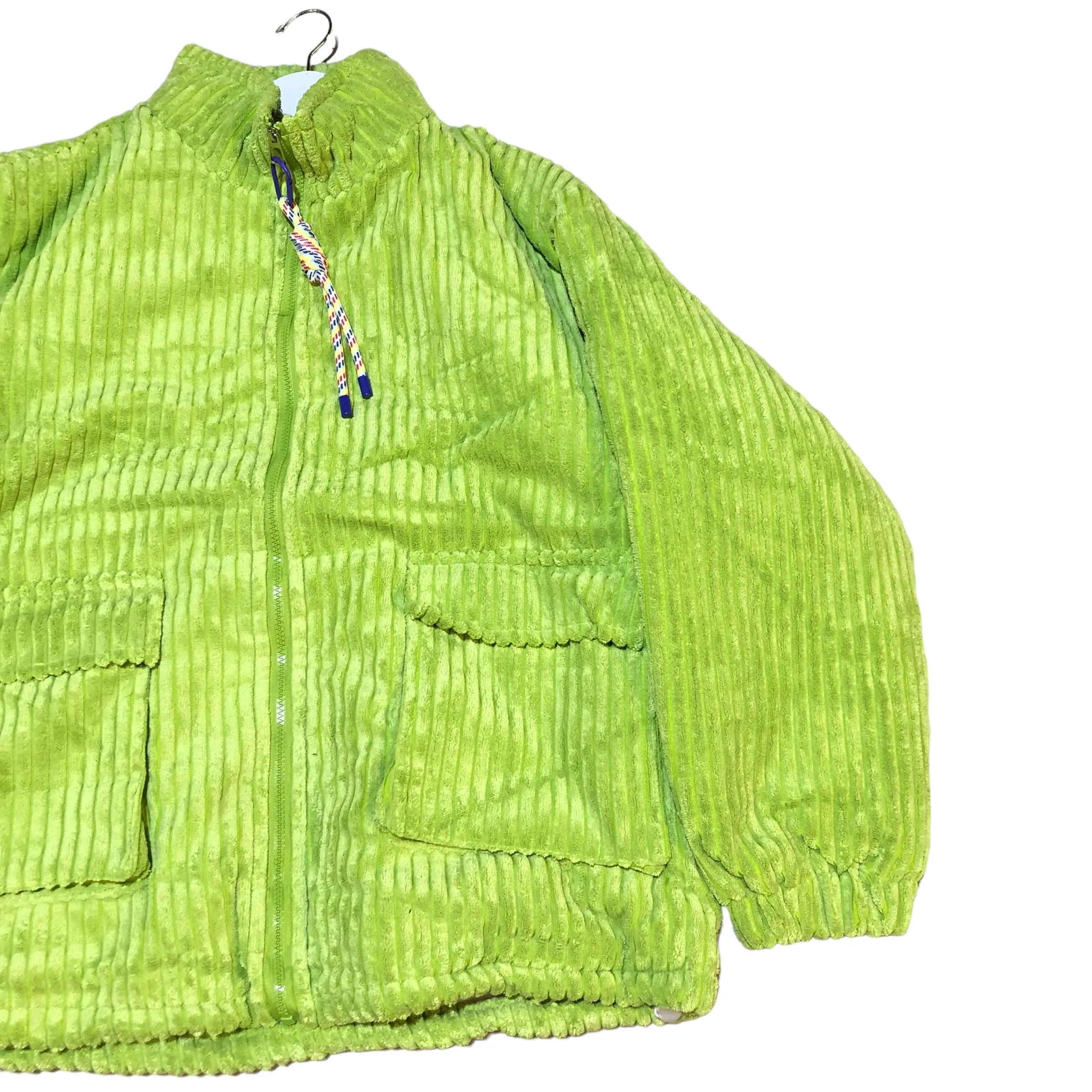 Lime Green CorderoyPuffer Jacket