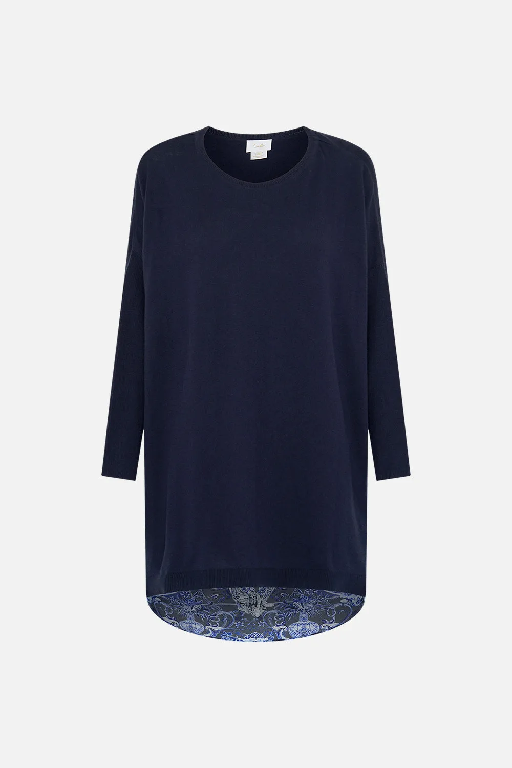 LONG SLEEVE JUMPER WITH PRINT BACK DELFT DYNASTY