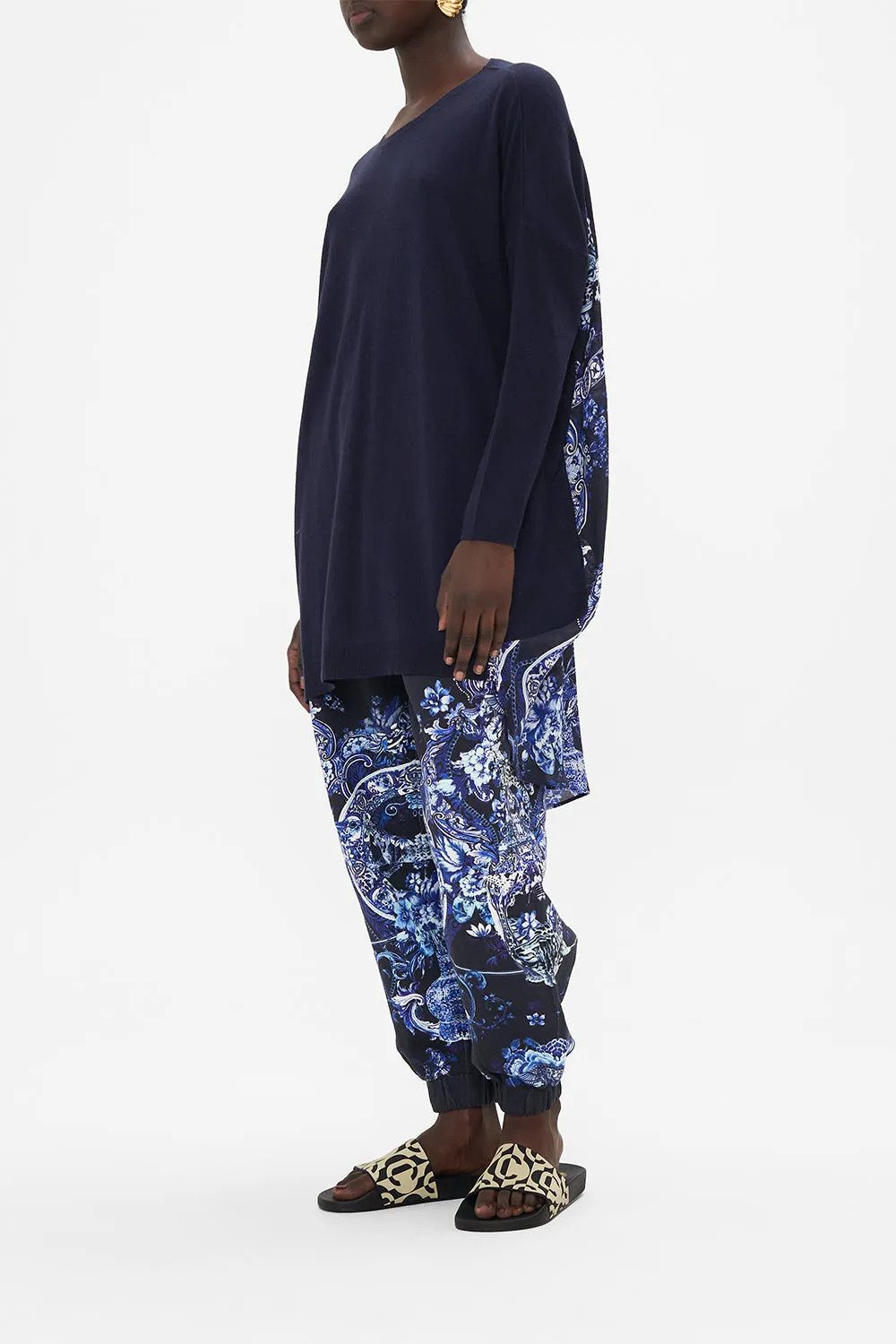 LONG SLEEVE JUMPER WITH PRINT BACK DELFT DYNASTY