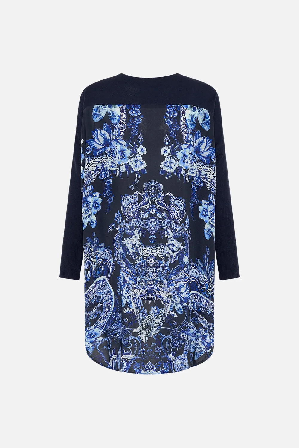 LONG SLEEVE JUMPER WITH PRINT BACK DELFT DYNASTY