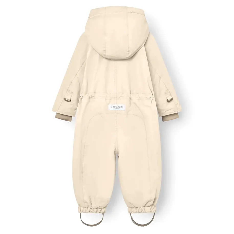MINI A TURE MATWISTI Fleece Lined Snowsuit - Angora Cream