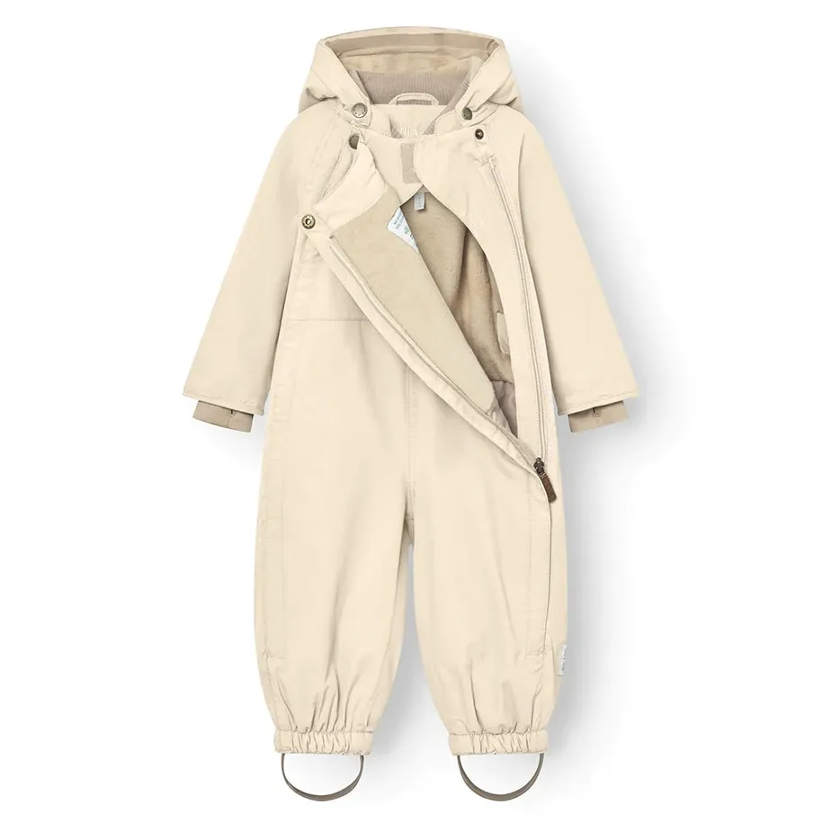 MINI A TURE MATWISTI Fleece Lined Snowsuit - Angora Cream