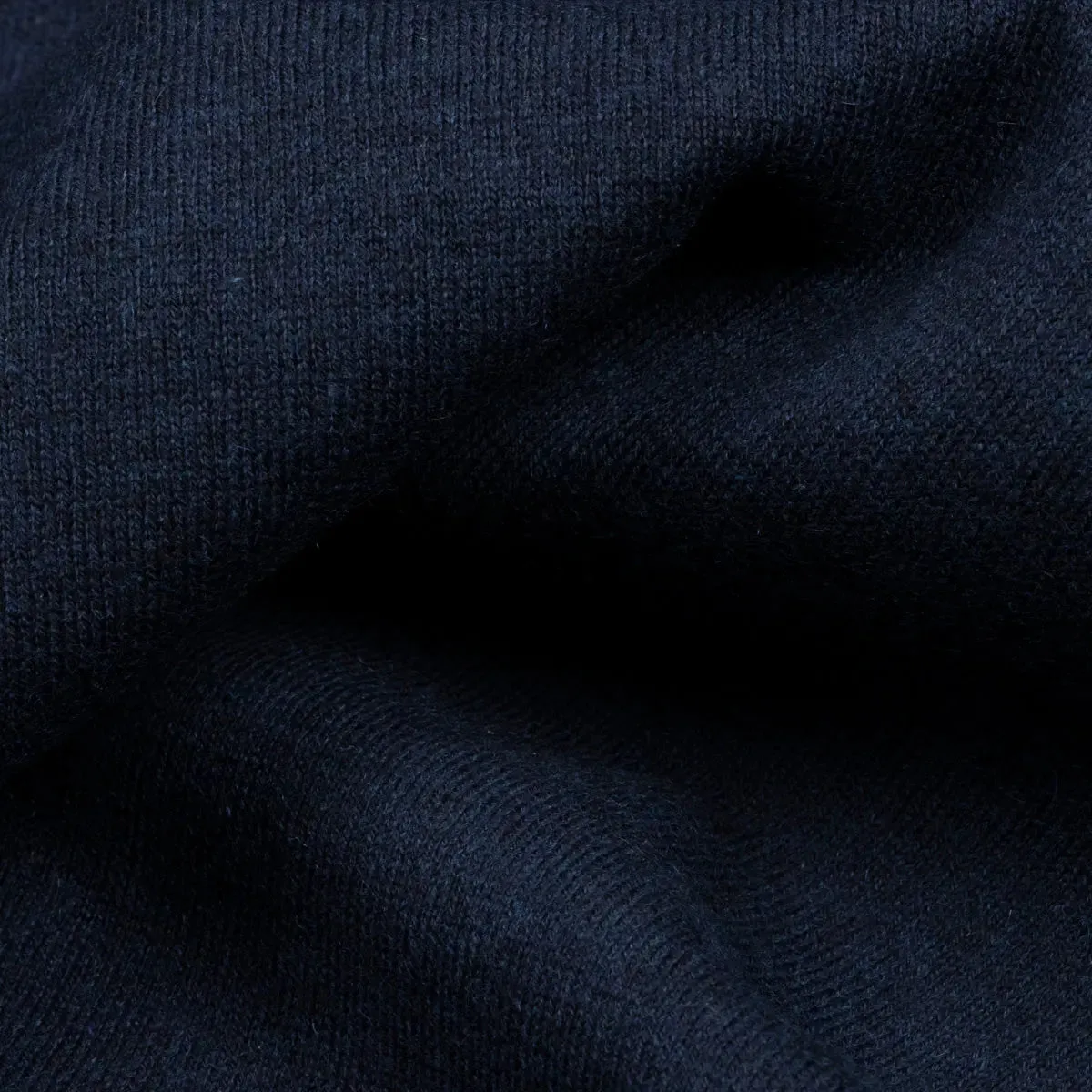 Navy Cashmere & Cotton Crewneck