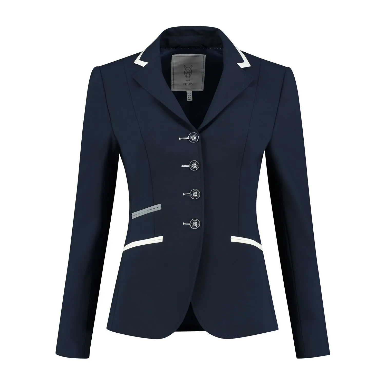 Navy competition jacket - white piping