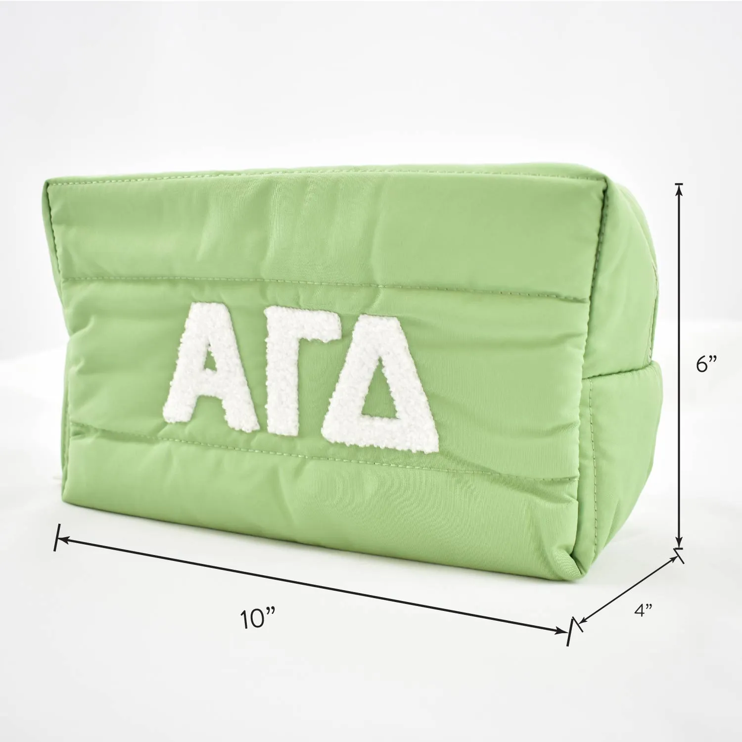 Phi Sigma Sigma Makeup Bag - Puffer Style with Sorority Letters