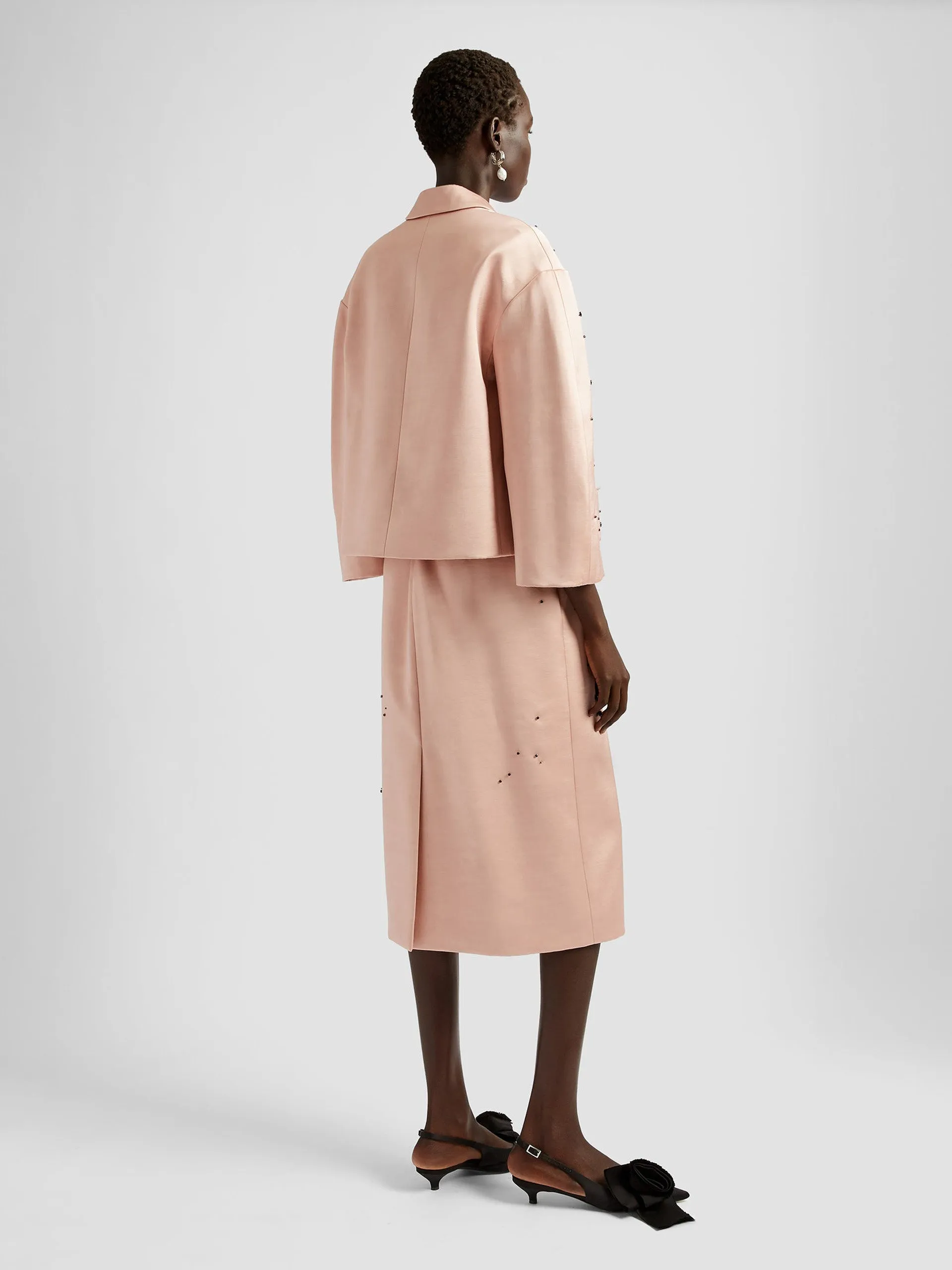 Pink boxy crop jacket