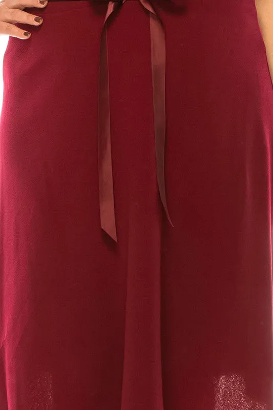 Plus size Solid A-line Knee Length Skirt