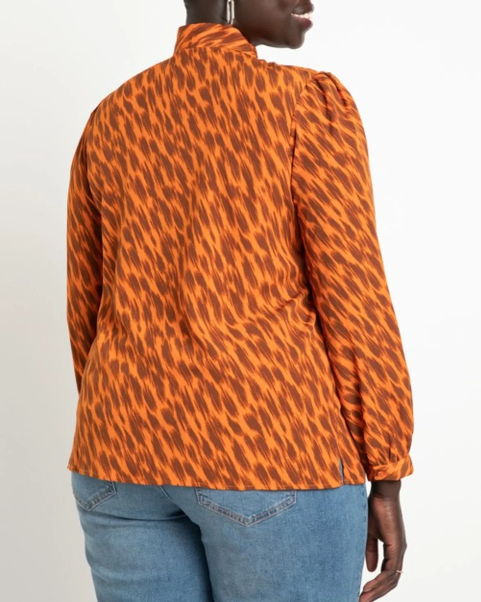 Reina Tie Neck Blouse | New Natural
