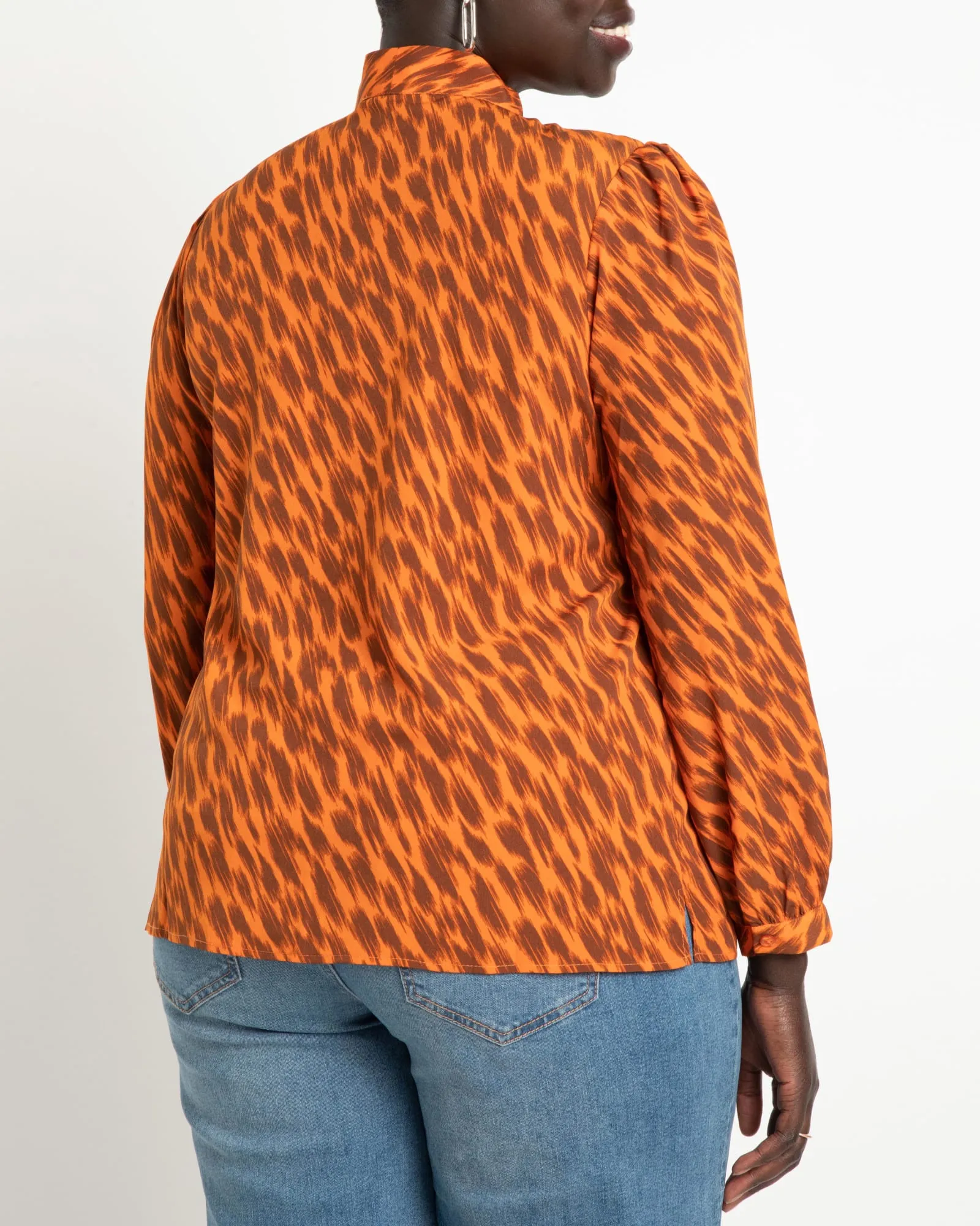 Reina Tie Neck Blouse | New Natural