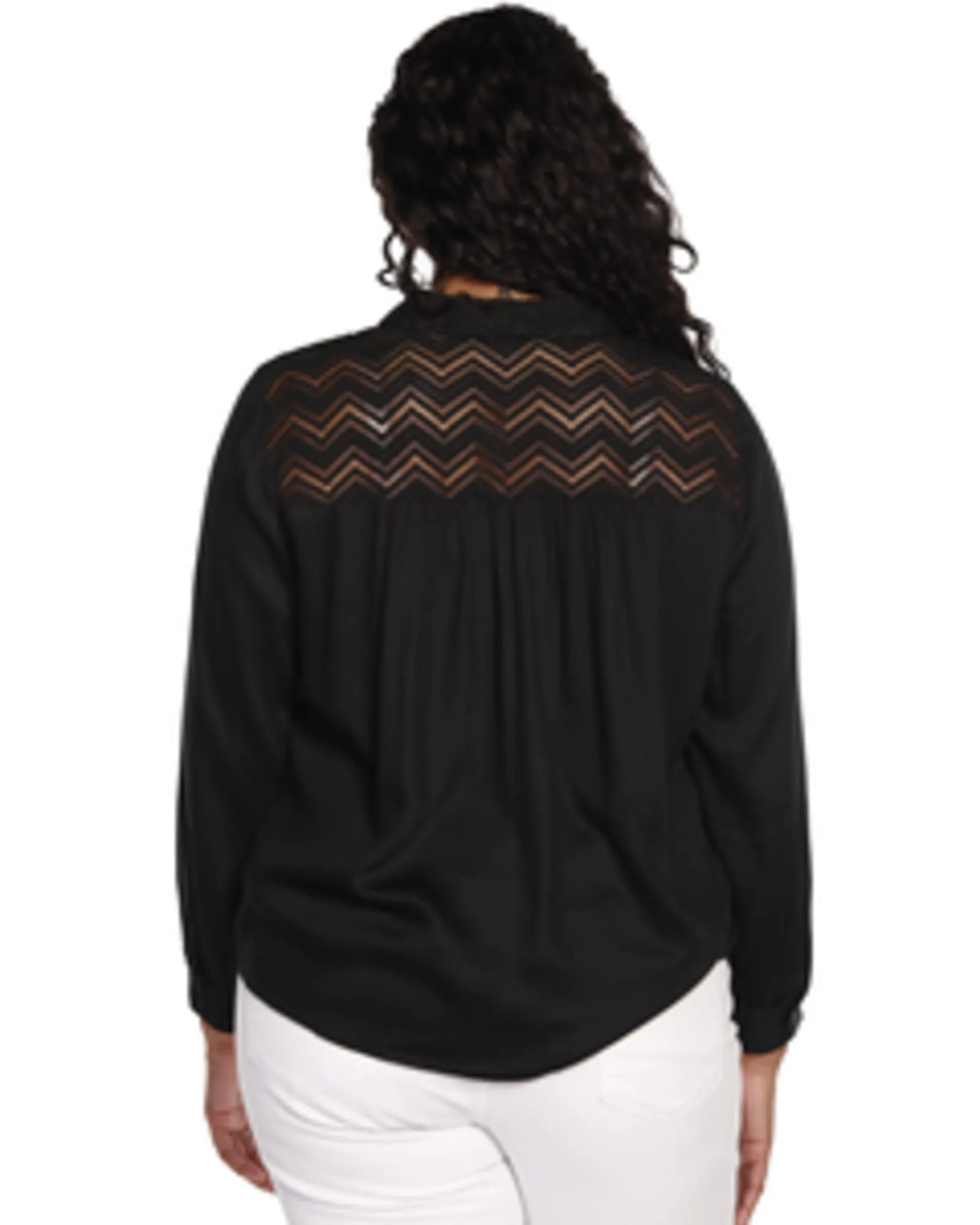Rylee Lace Detail Top | Black