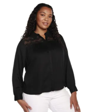 Rylee Lace Detail Top | Black