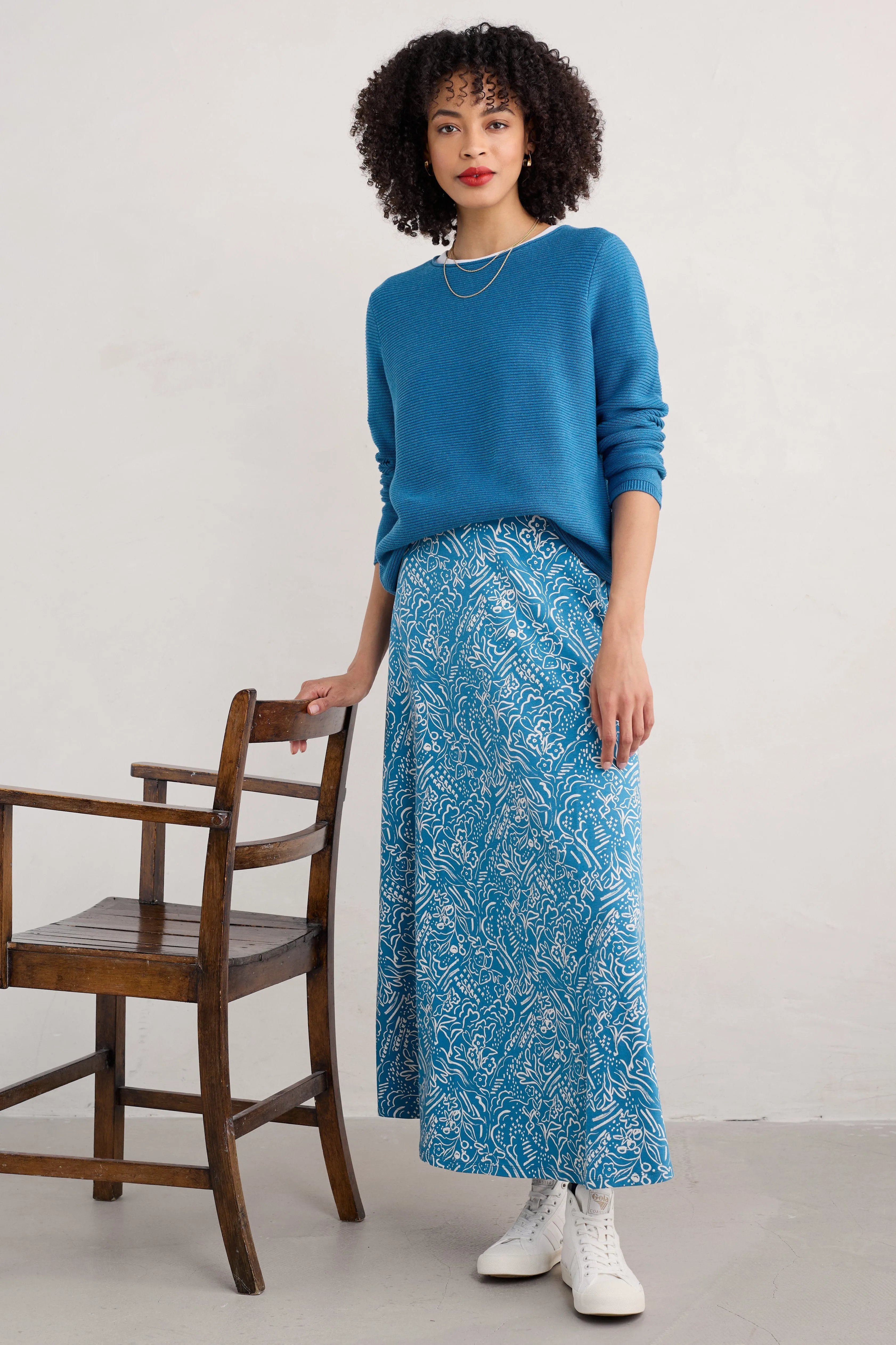 Seasalt Makers Jumper in Sailboats