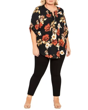 Sloane Eastbrook Print Top | Black / Red