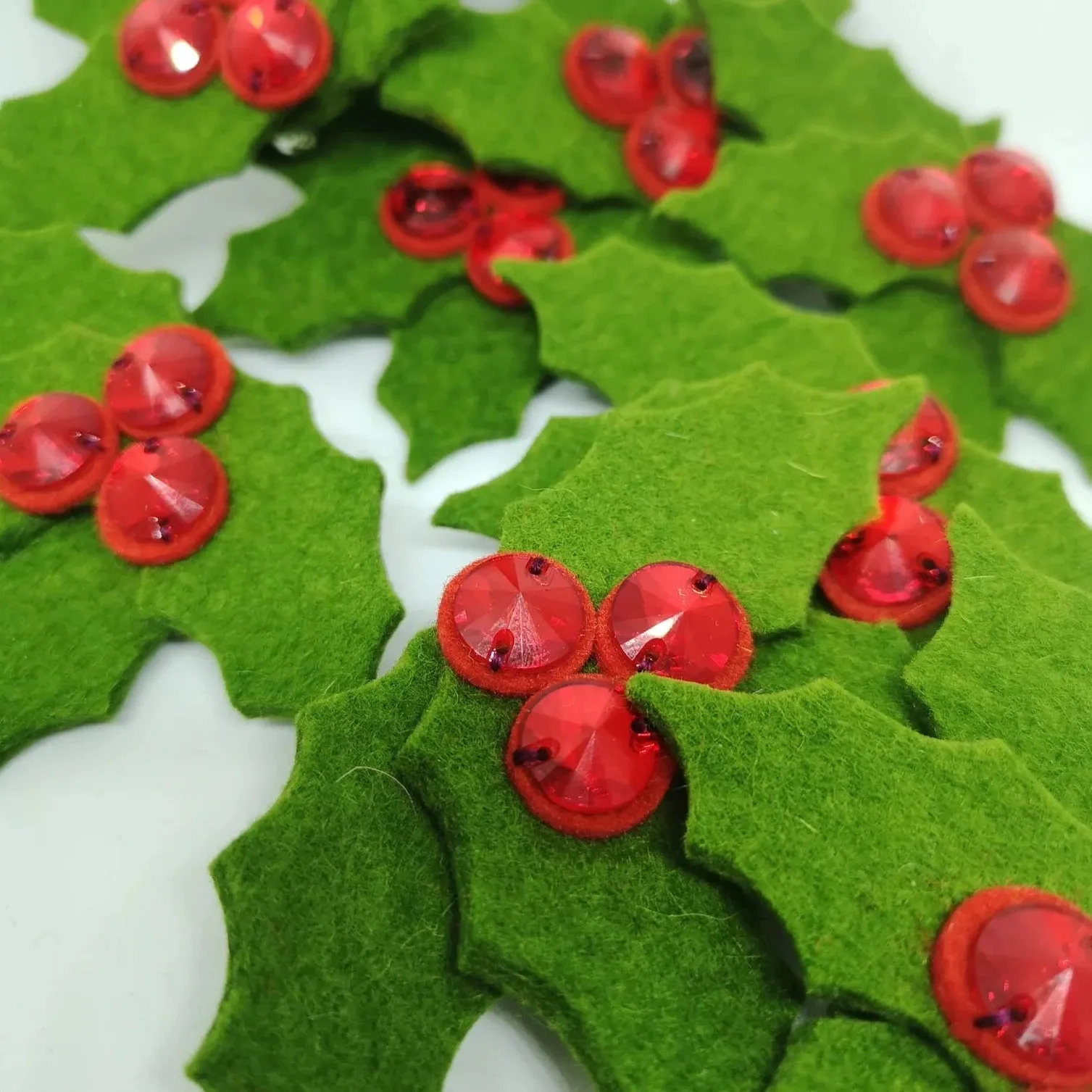 Sparkly Holly Brooch