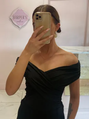 Stunning Elle Black Wrap over  Bodysuit