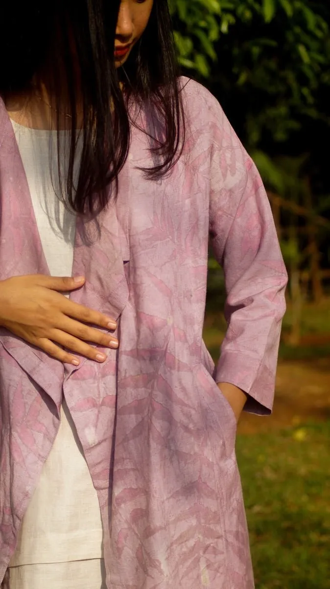 Summer Shrug | Natural Cotton | Natural dyed over coat | Eco Printed Coat