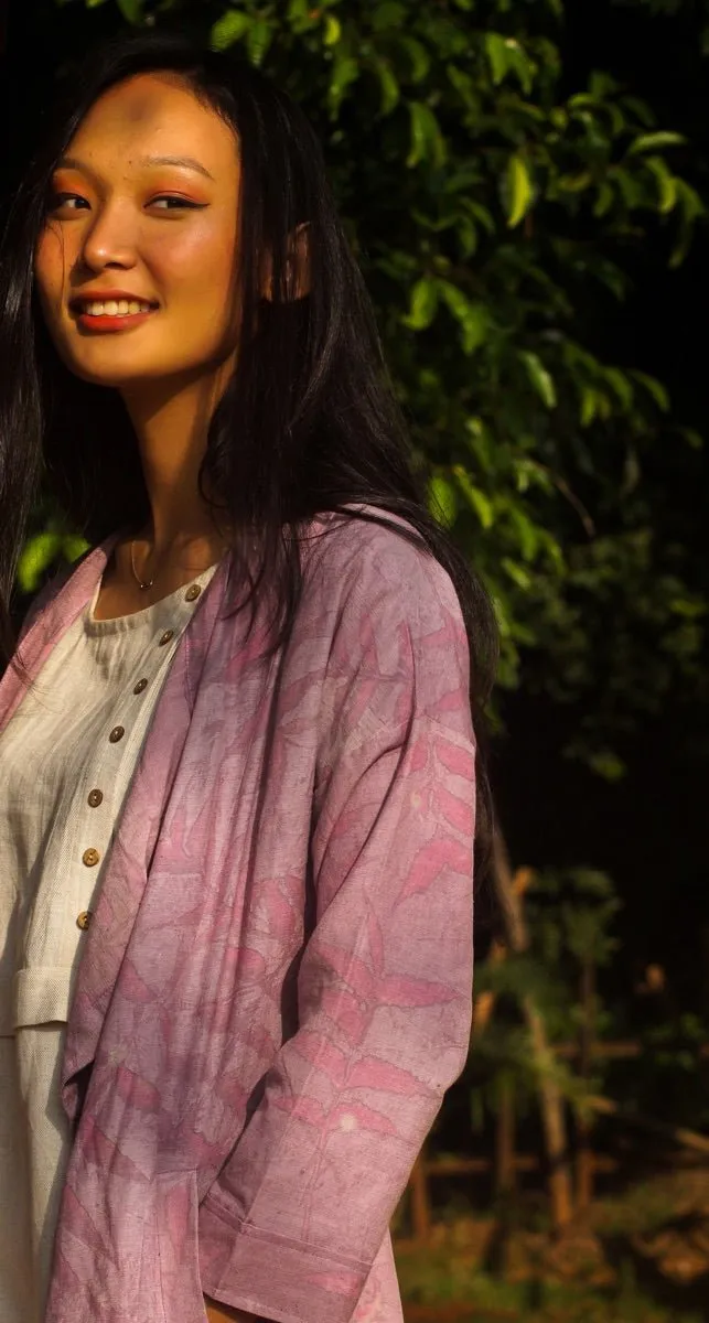 Summer Shrug | Natural Cotton | Natural dyed over coat | Eco Printed Coat