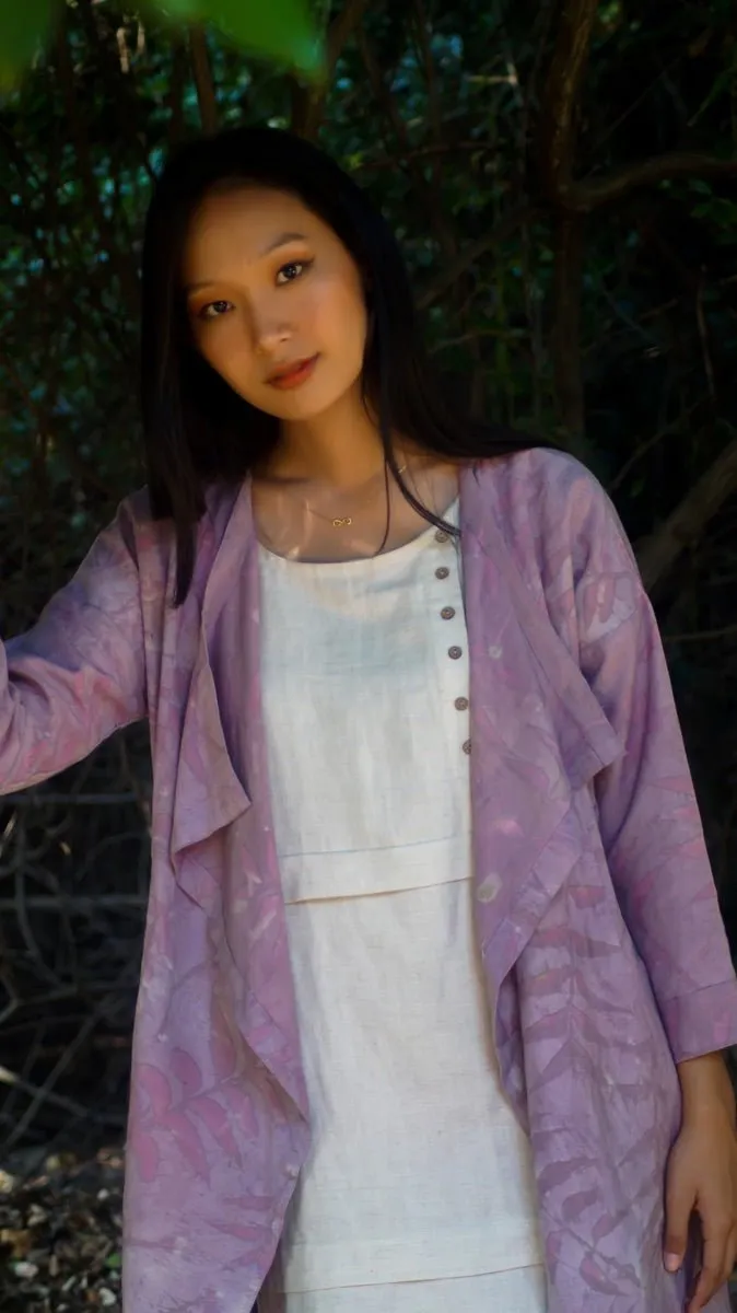 Summer Shrug | Natural Cotton | Natural dyed over coat | Eco Printed Coat