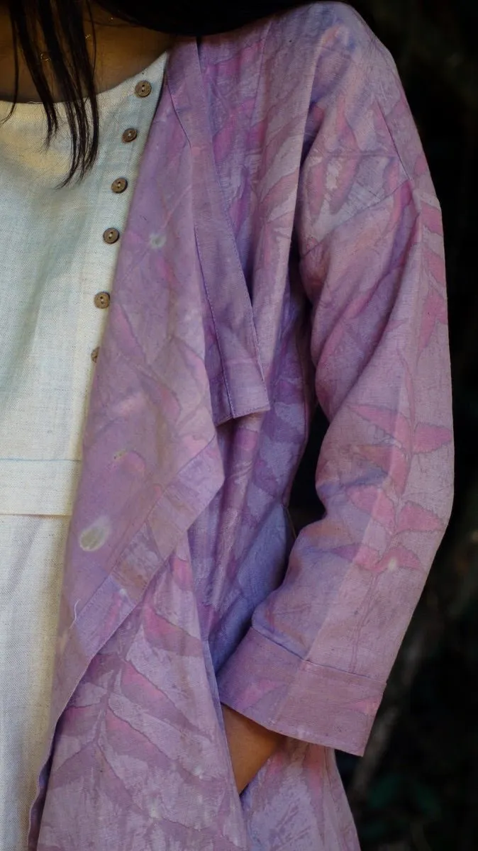 Summer Shrug | Natural Cotton | Natural dyed over coat | Eco Printed Coat