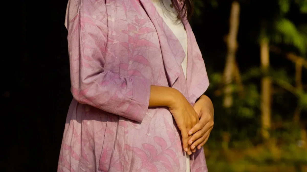 Summer Shrug | Natural Cotton | Natural dyed over coat | Eco Printed Coat