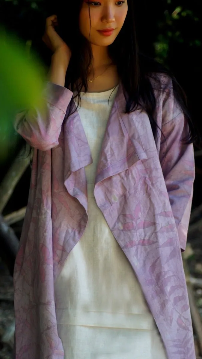 Summer Shrug | Natural Cotton | Natural dyed over coat | Eco Printed Coat
