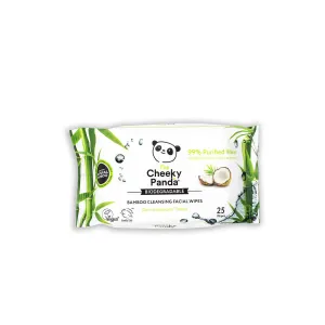The Cheeky Panda Biodegradable Bamboo Cleansing Facial Wipes - Coconut 25 Wipes