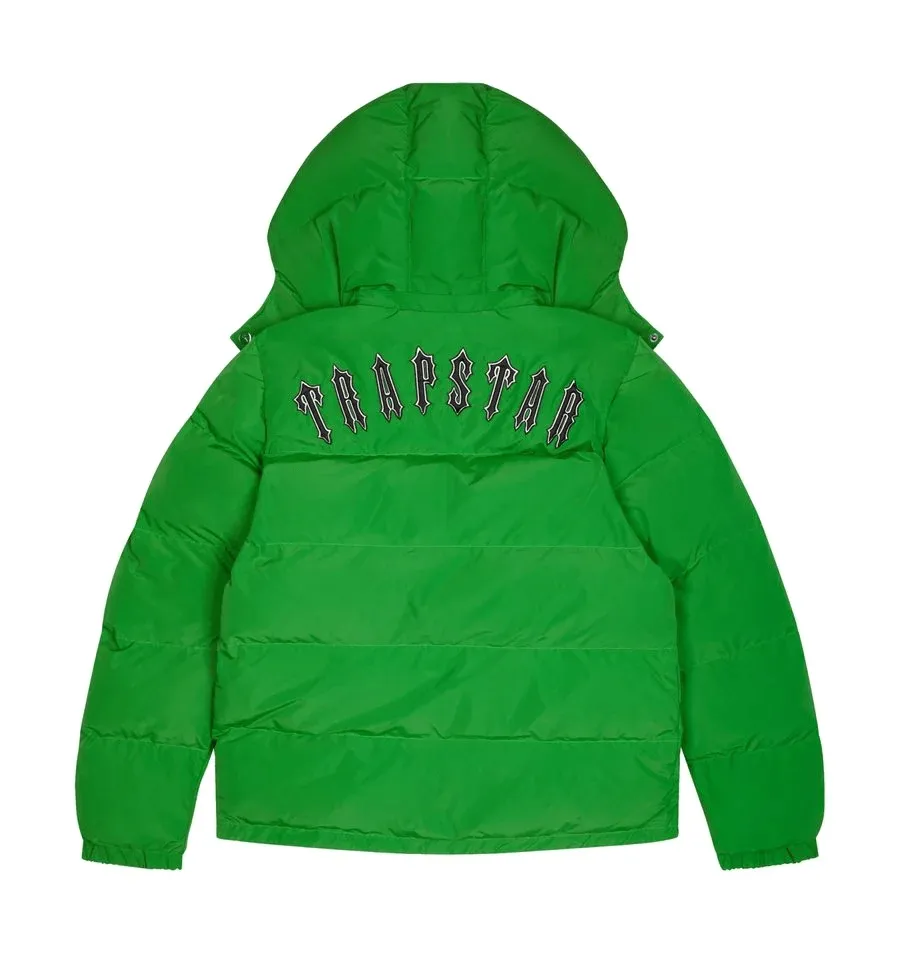 Trapstar Irongate Detachable Hooded Puffer Jacket Green