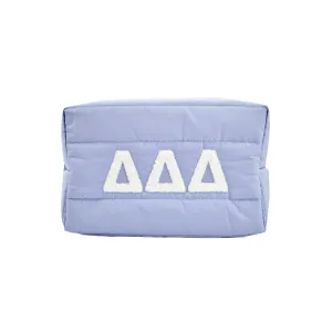 Tri Delta Makeup Bag - Puffer Style with Sorority Letters