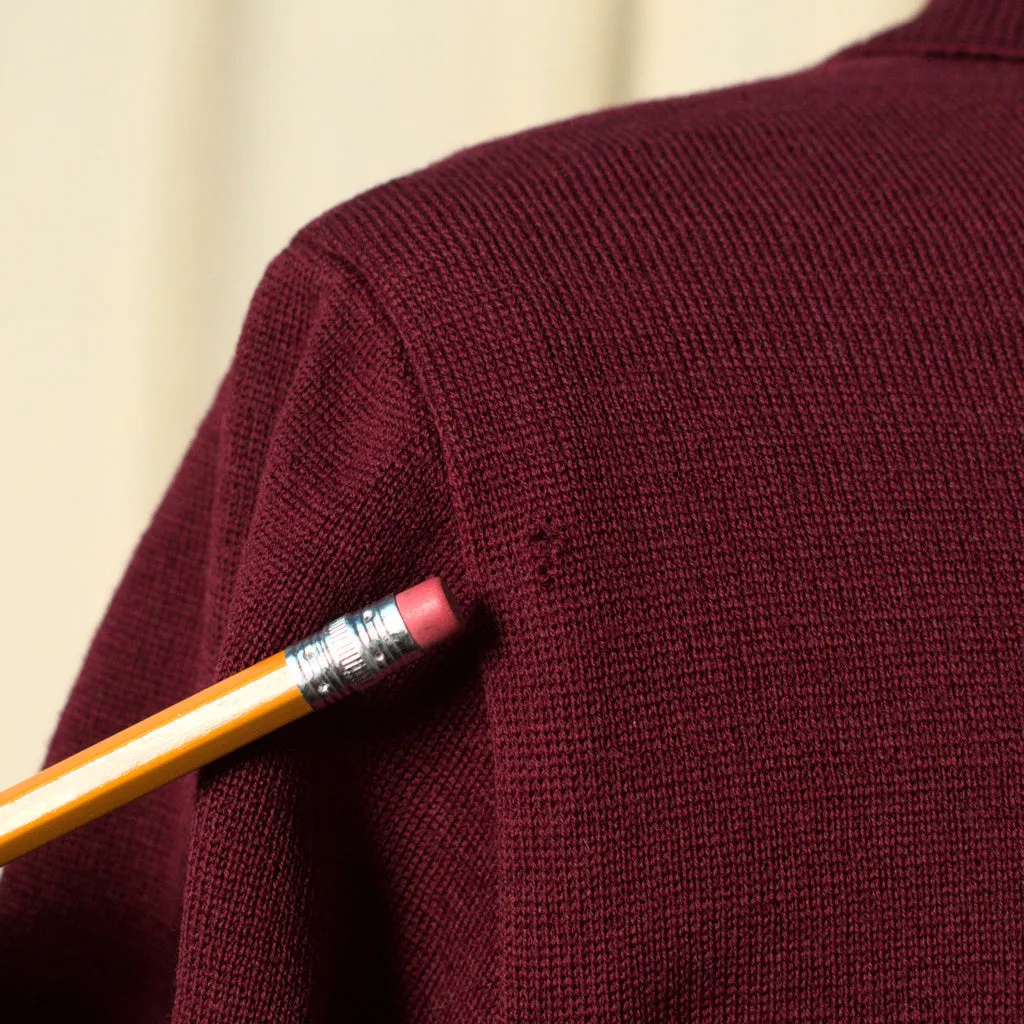 Vintage 1950s Deep Red Wool Knit Set