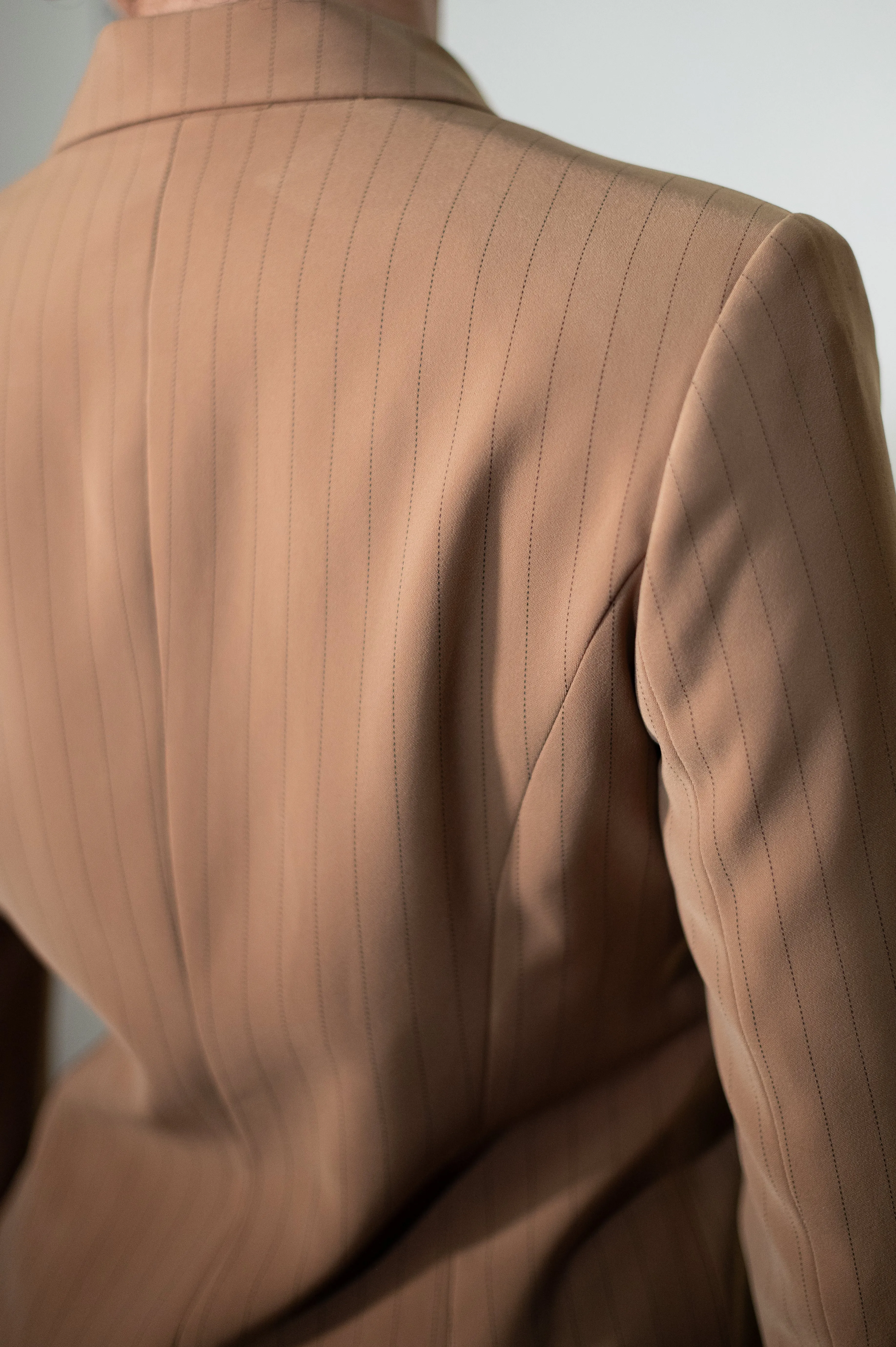 Vintage Brown Pinstripe Suit