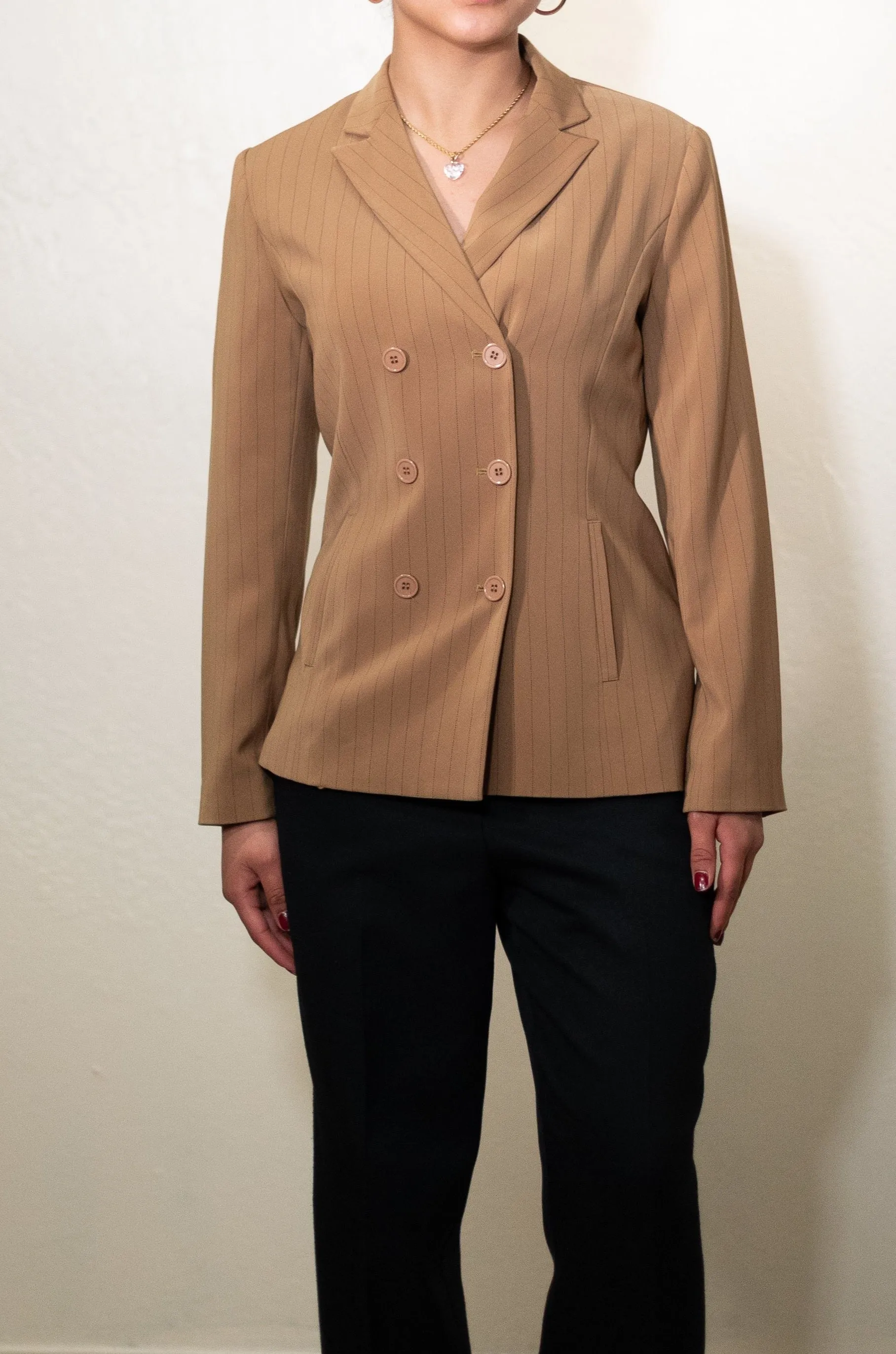 Vintage Brown Pinstripe Suit