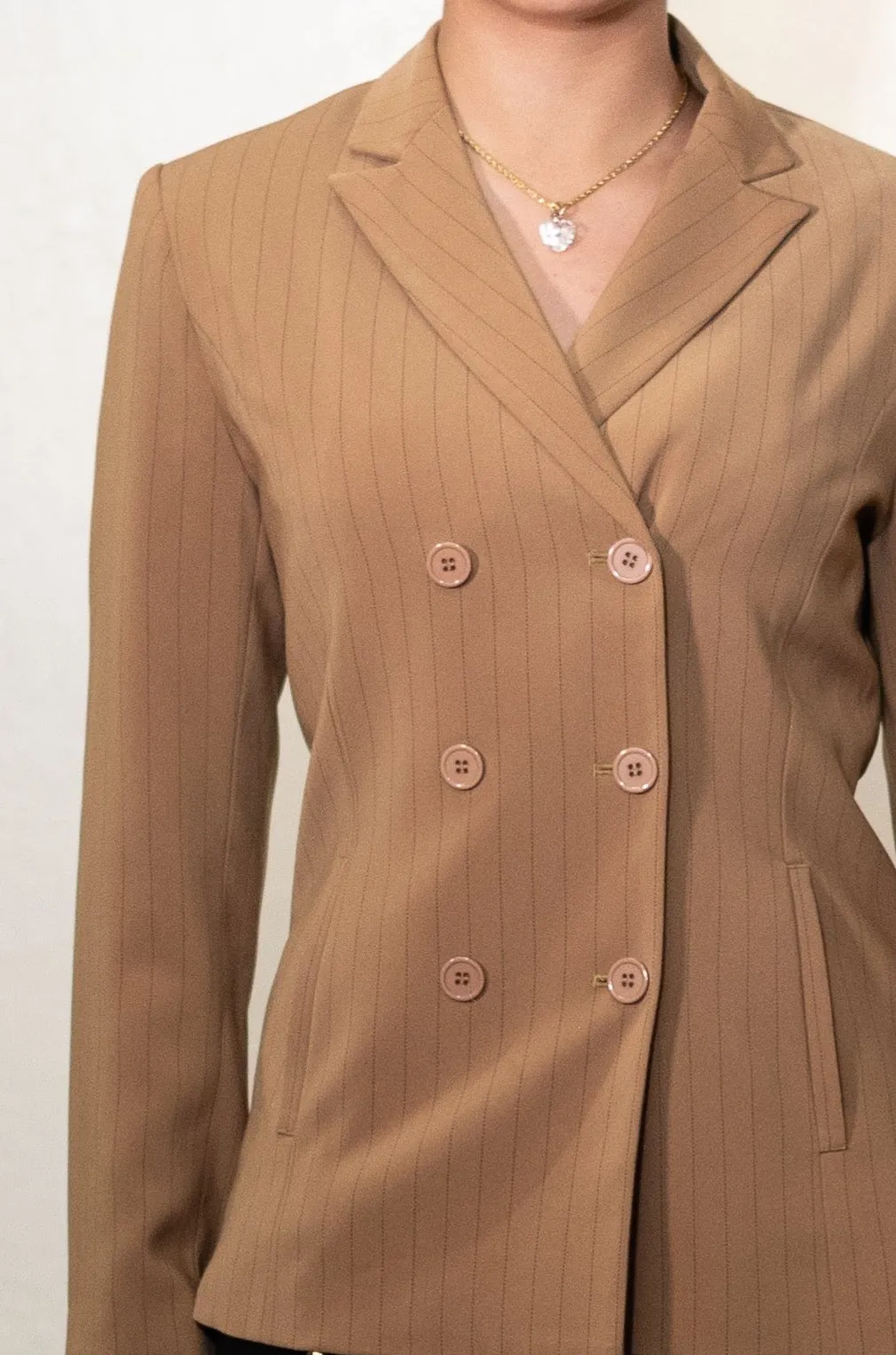 Vintage Brown Pinstripe Suit