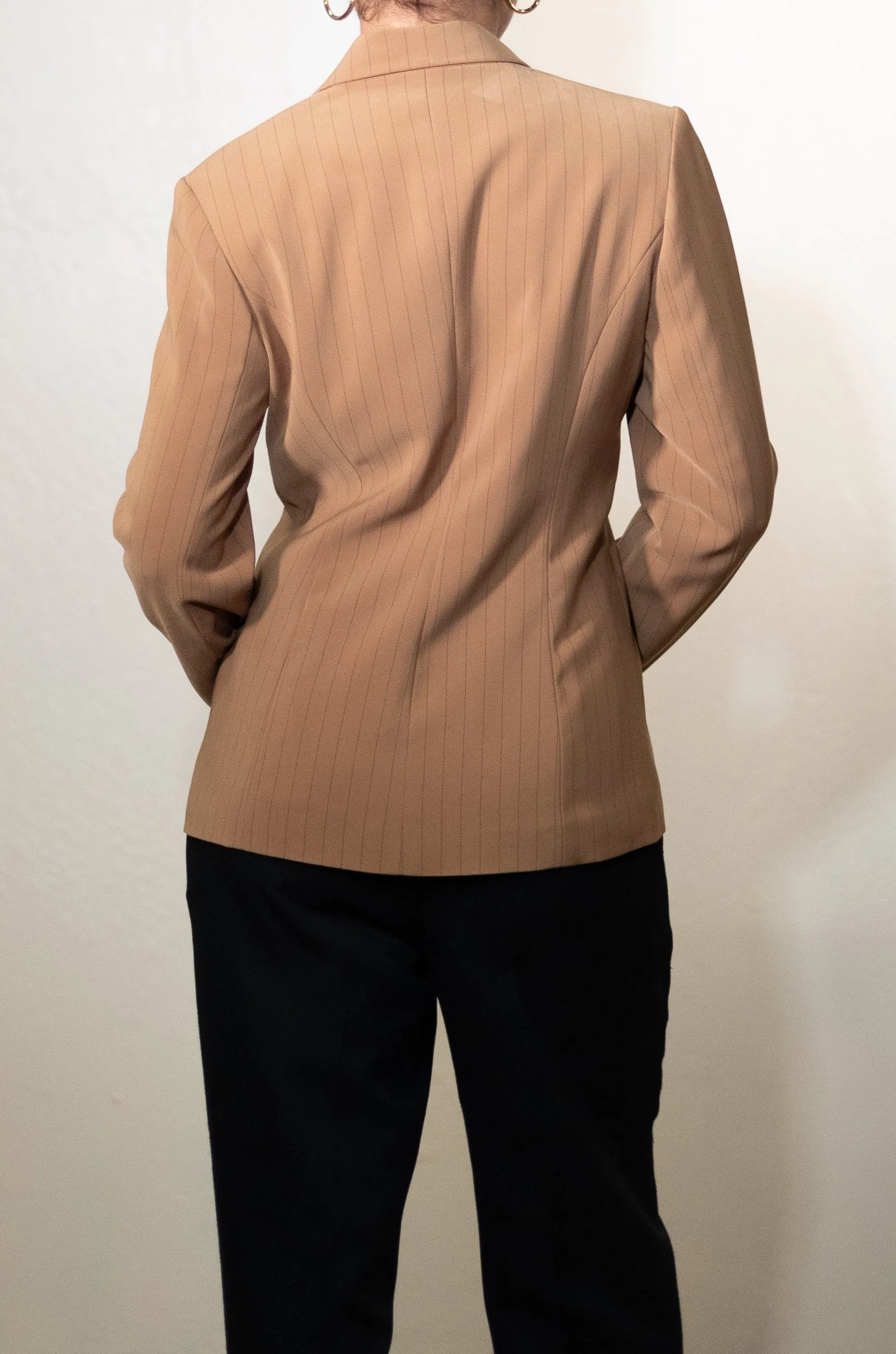 Vintage Brown Pinstripe Suit