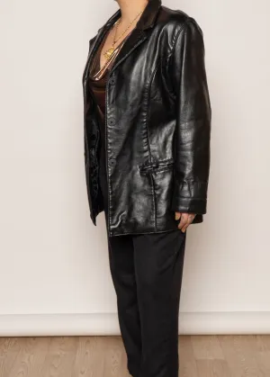 Vintage Leather Blazer Jacket