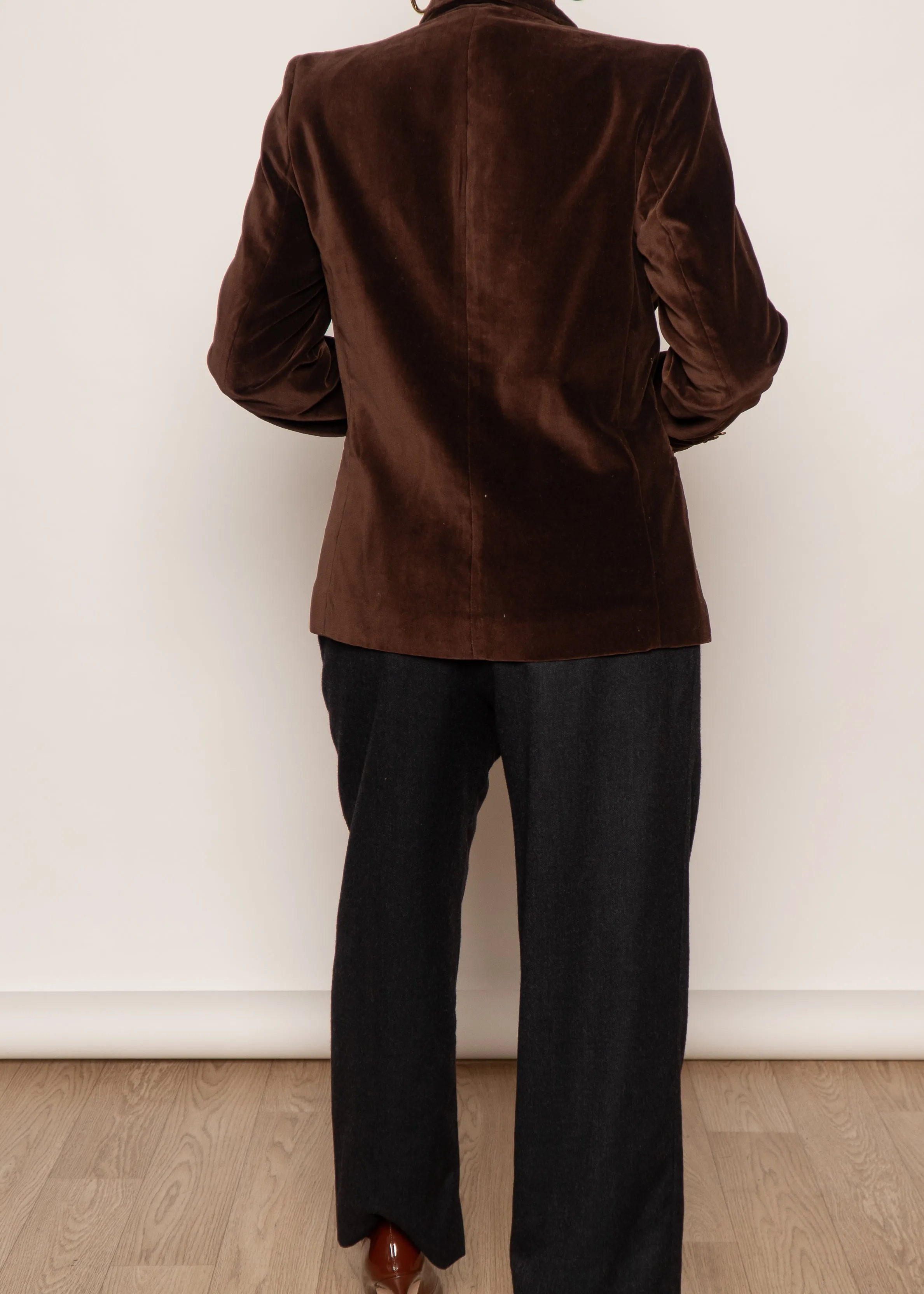 Vintage Velvet Brown Blazer