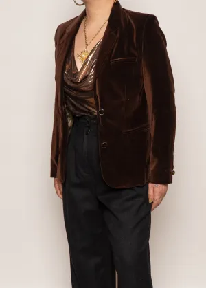 Vintage Velvet Brown Blazer