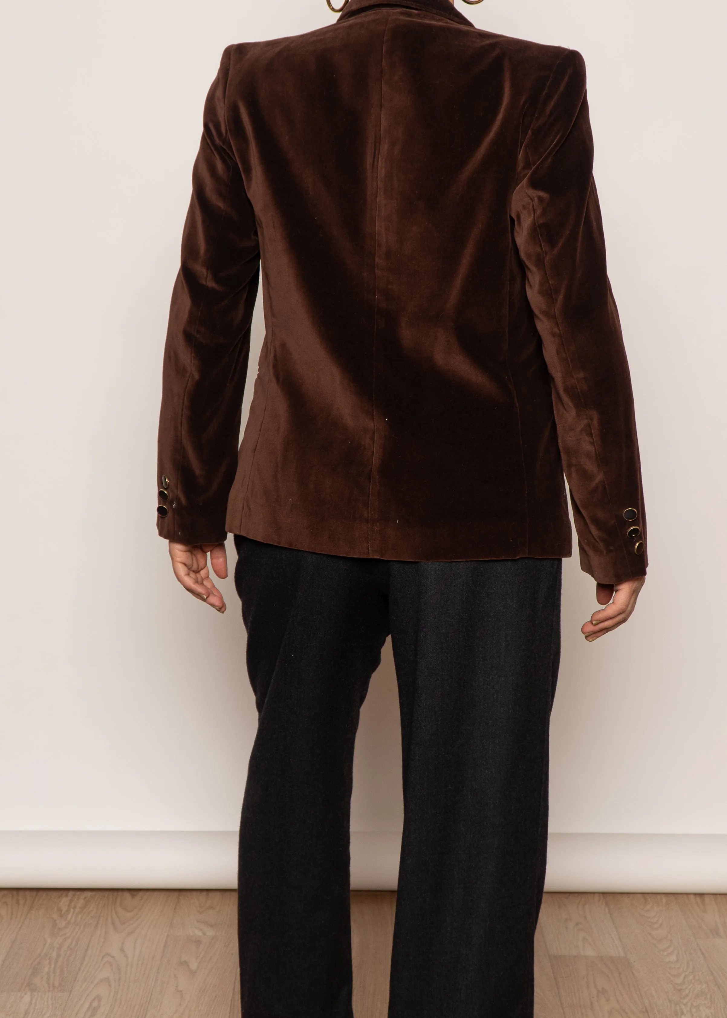 Vintage Velvet Brown Blazer