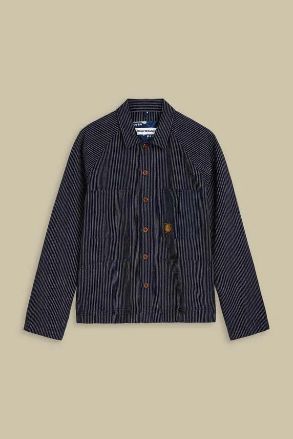 Vlad Jacket in Stripe Indigo